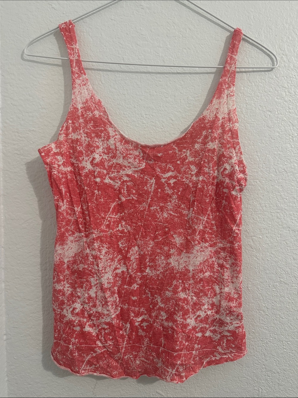 BDG Orange & White Marble Tank Top